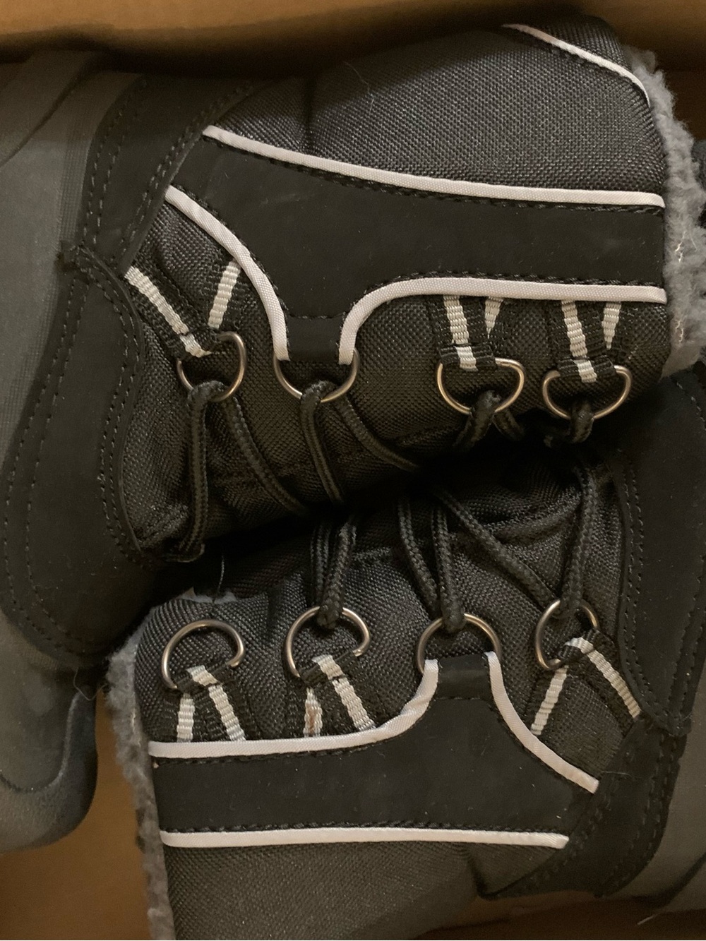 Itasca Black and Gray Kids Winter Boots